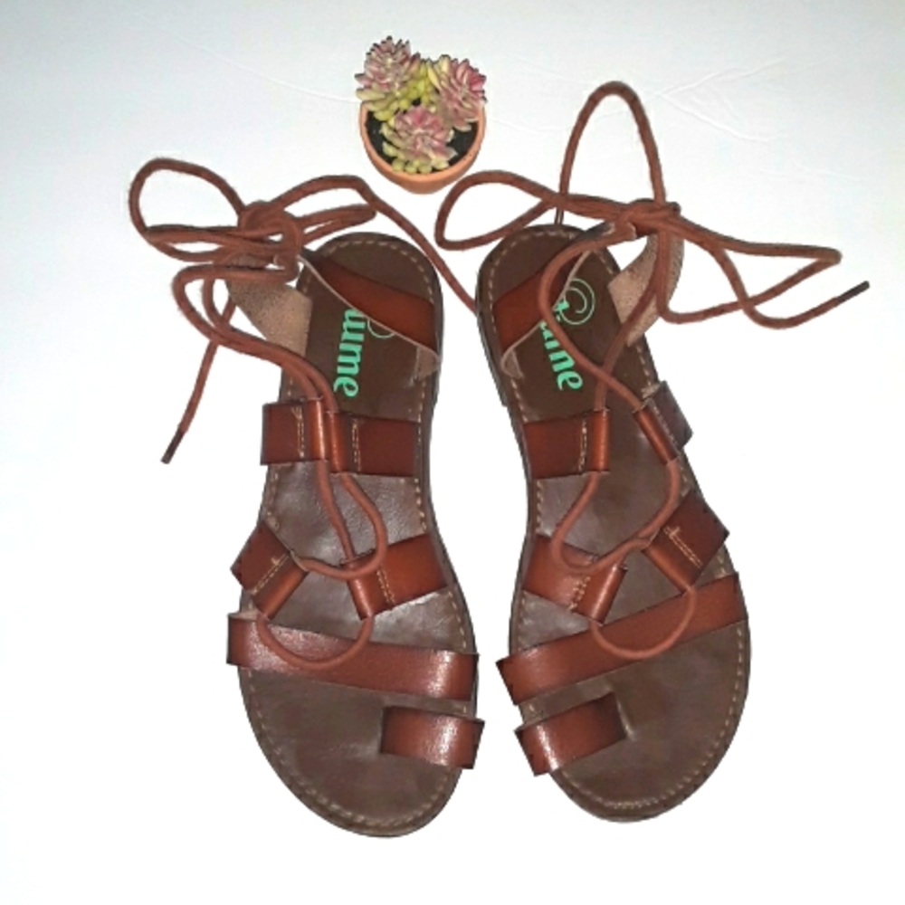 Plume Gladiator Sandals